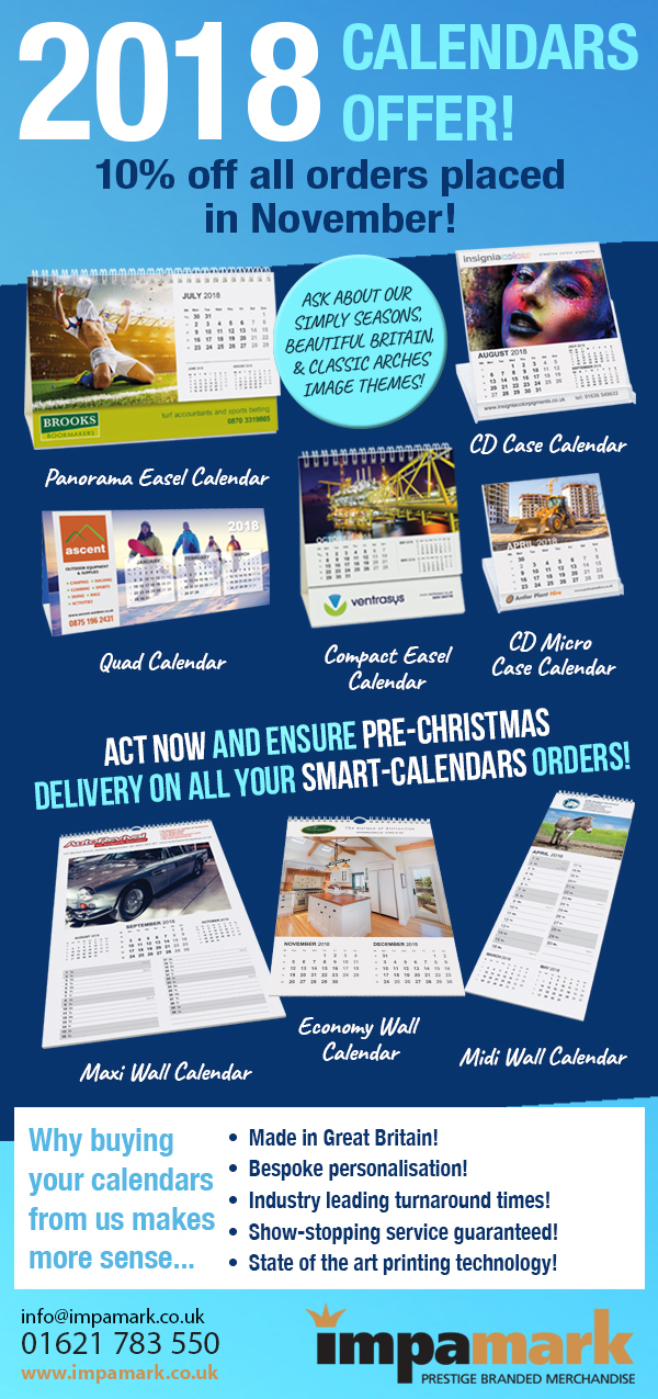 2018 Calendars Offer!