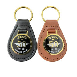 Leather Metal Fob Keyring