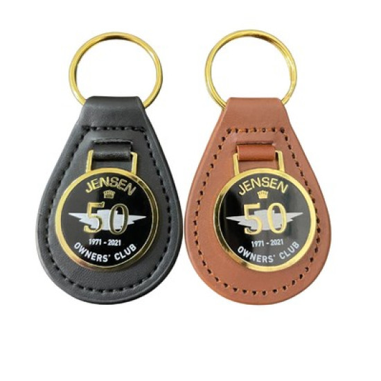 Leather Metal Fob Keyring Leather Metal Fob Keyring