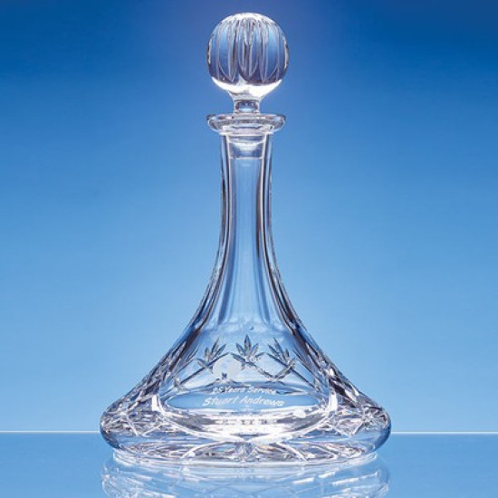 0.85 Lead Crystal Panelled Ships Decanter