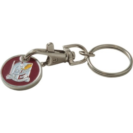 Trolley Coin Keyring (Stamped Iron Soft Enamel Infill)