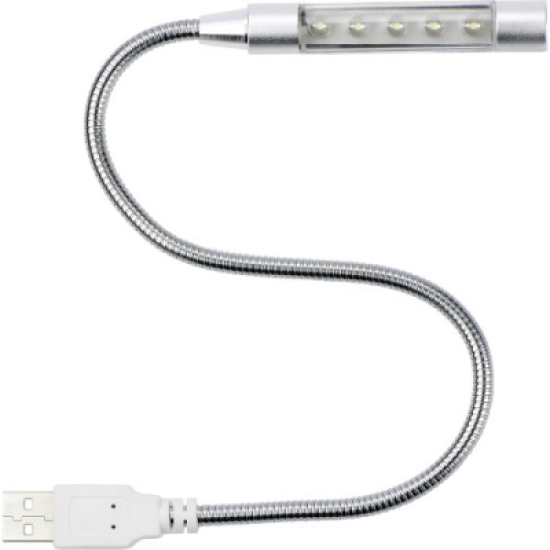Flexible computer light with USB connector.