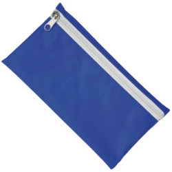 Nylon Pencil Case - Royal Blue (White Zip)