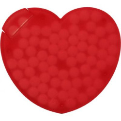 Heart shaped plastic mint card