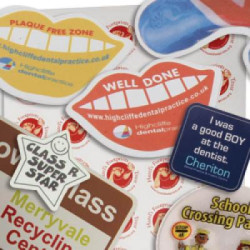 White Surface Vinyl Adhesive Stickers - Cut from within 25sq cm
