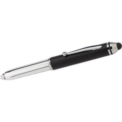 Plastic ball pen with stylus and LED