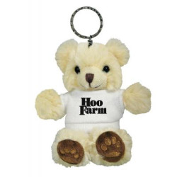 Chester Bear Keyring with White T Shirt