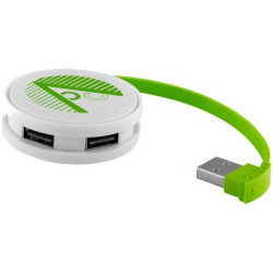 Round 4-port USB hub