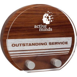 Real Wood Sunrise Award with Acrylic Front Plate