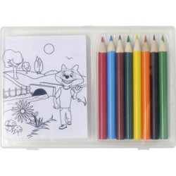 Set of colouring pencils and colouring sheets
