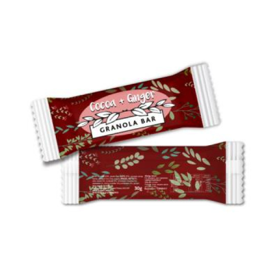 Flow Wrapped All Natural Granola Bar Cocoa & Ginger