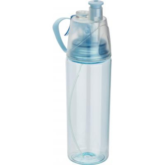 AS drinking bottle (600 ml) with water spray function.