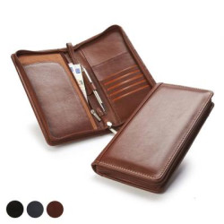Sandringham Nappa Leather Zipped Travel Wallet Colours