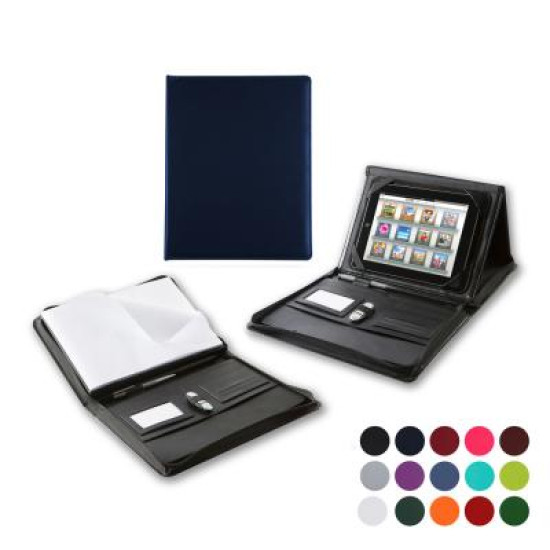 A4 Zipped Portfolio with Integral iPad Holder & Display Stand