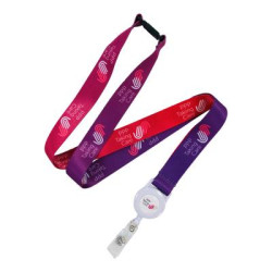 Dye Sublimation Lanyard with Pull Reel