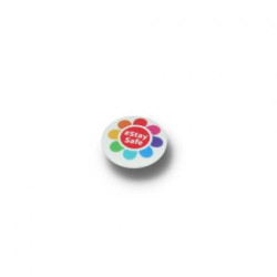 STAY SAFE BUTTON BADGE - 25MM CIRCLE