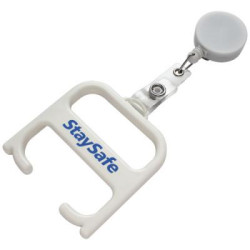 Hygiene handle with roller clip