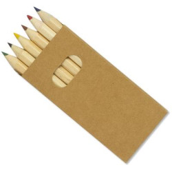 Colourworld Half Length Pencils Box 6 Natural