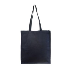 7oz Black Cotton Bag with Gusset