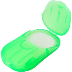 Plastic case with soap sheets
