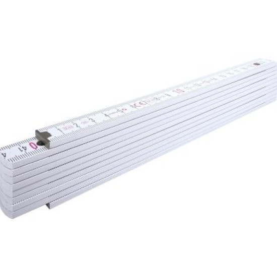 2m foldable ruler - White
