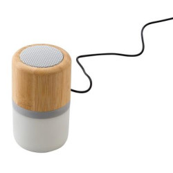 Plastic and bamboo wireless speaker