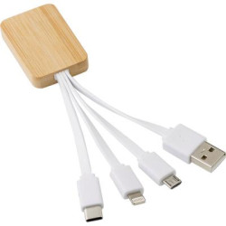 Bamboo charging cable