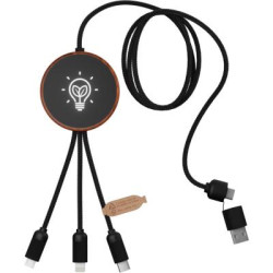 SCX.design C40 3-in-1 rPET Light-up Logo Charging Cable