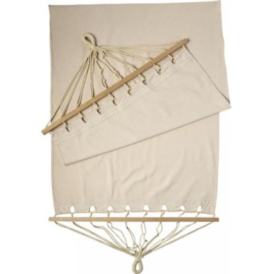 Polyster canvas hammock with wooden rims Polyster canvas hammock with wooden rims