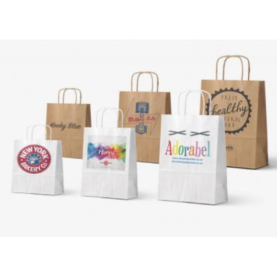 Twisted Digital Print Paper Carrier Bag Twisted Digital Print Paper Carrier Bag