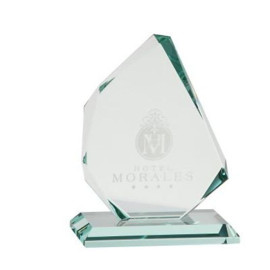 Jade Glass Facetted Ice Peak Award Jade Glass Facetted Ice Peak Award