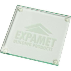 10cm Jade Glass Square Coaster