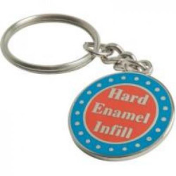 Stamped Copper Hard Enamel Keychain (40mm)