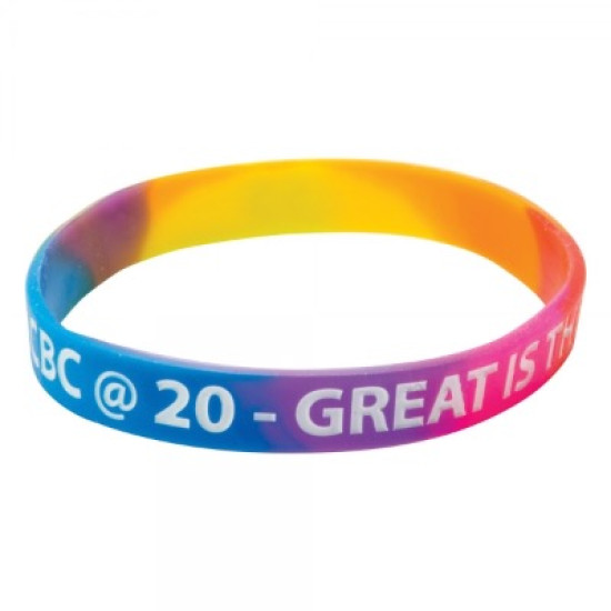 Silicone Wristband (Adult: Multicoloured Material) Silicone Wristband (Adult: Multicoloured Material)