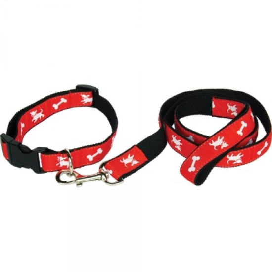 Printed Satin Applique Dog Lead Printed Satin Applique Dog Lead