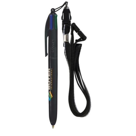 BIC® 4 Colours Pen with Lanyard BIC® 4 Colours Pen with Lanyard