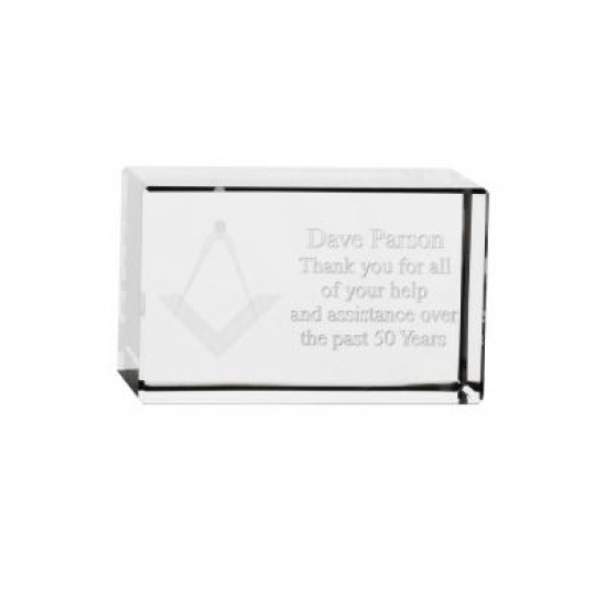 8cm x 5cm x 5cm Optical Crystal Rectangle 8cm x 5cm x 5cm Optical Crystal Rectangle