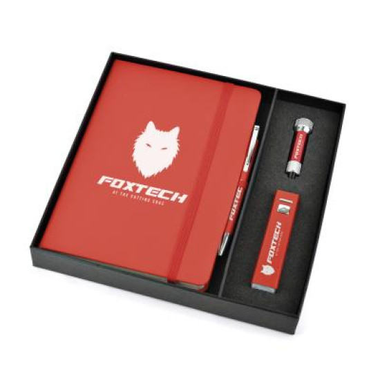 Combi Set A5 Notebook & Matching Pen, Powerbank & Torch Combi Set A5 Notebook & Matching Pen, Powerbank & Torch