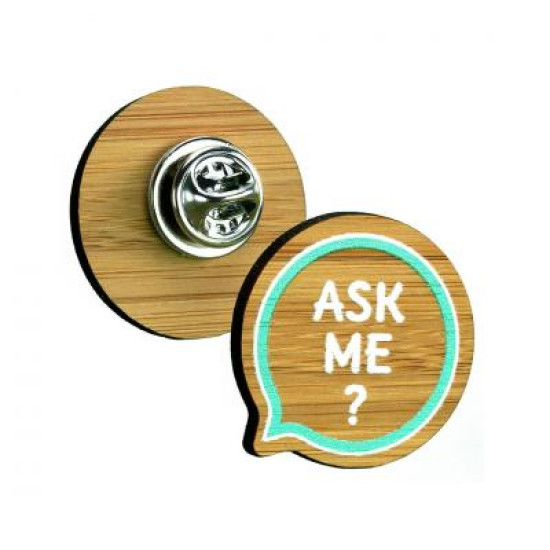 Bamboo Clutch Pin Badges Bamboo Clutch Pin Badges