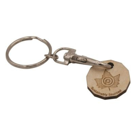 Wooden Trolley Coin Keyring Wooden Trolley Coin Keyring