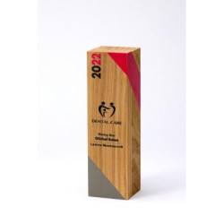 21cm x 6cm x 6cm Beech Square Column Award