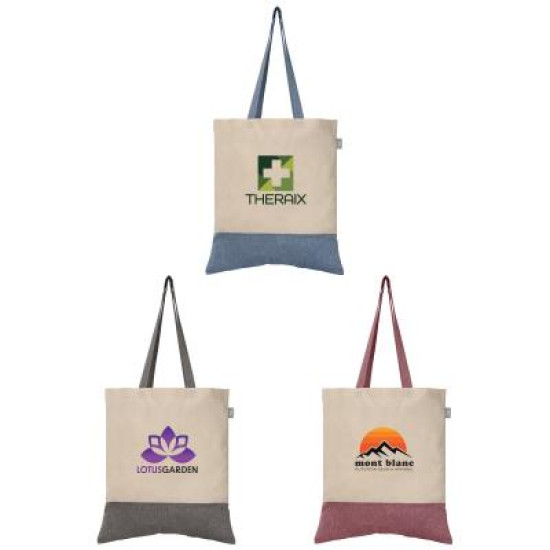 Quebec - 140 gsm Two-Tone Recycled Cotton Tote Quebec - 140 gsm Two-Tone Recycled Cotton Tote