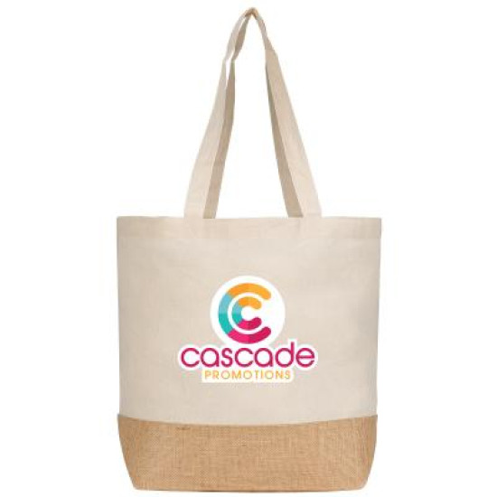 Rio Collection - 140 gsm Recycled Cotton and Jute Shopper Tote Bag Rio Collection - 140 gsm Recycled Cotton and Jute Shopper Tote Bag