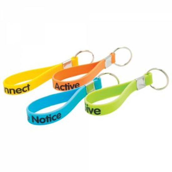 Printed Silicone Loop Keyring Printed Silicone Loop Keyring