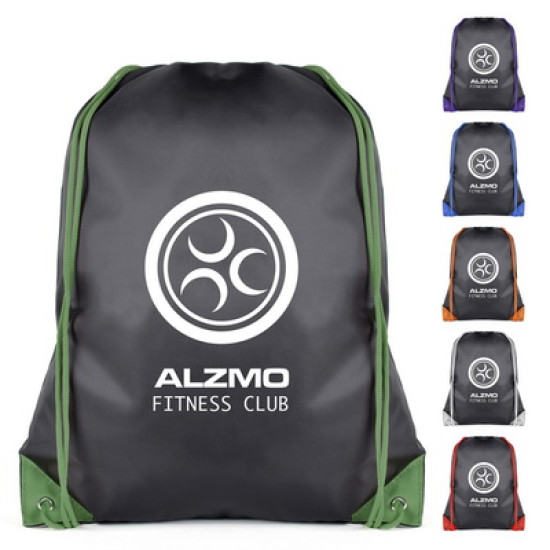 Black Coloured Trim Pegasus Drawstring Bag Black Coloured Trim Pegasus Drawstring Bag