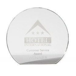 12.5cm x 19mm Clear Glass Freestanding Circle Award 12.5cm x 19mm Clear Glass Freestanding Circle Award