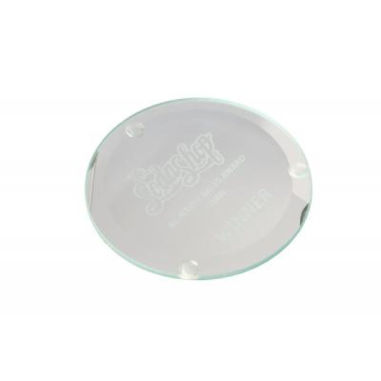 10cm Jade Glass Round Coaster 10cm Jade Glass Round Coaster