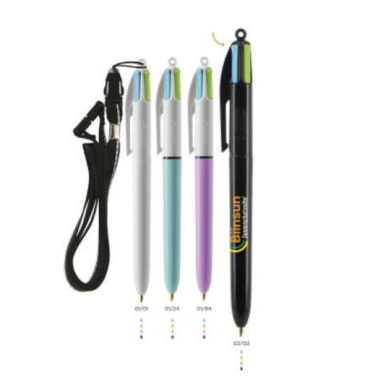 BIC® 4 Colours Fashion ballpen + Lanyard BritePix™ BIC® 4 Colours Fashion ballpen + Lanyard BritePix™