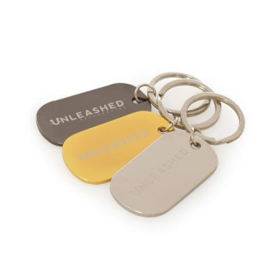 Metal Dog Tag Keyring