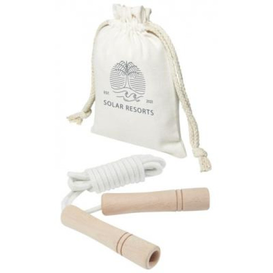 Skipping Rope in Cotton Pouch Skipping Rope in Cotton Pouch